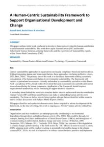 thumbnail of A Human-Centric Sustainability Framework to Support Organ