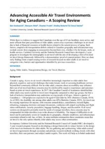 thumbnail of Advancing Accessible Air Travel Environments for Aging Canadians – A Scoping Review