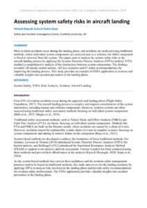 thumbnail of Assessing system safety risks in aircraft landing