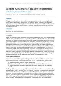 thumbnail of Building HF capacity in healthcare