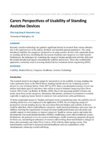 thumbnail of Carers Perspectives of Usability of Standing Assistive Devices