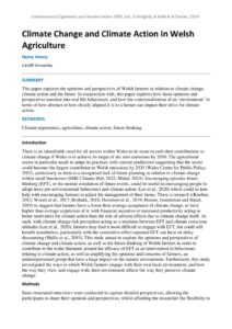 thumbnail of Climate Change and Climate Action in Welsh Agriculture