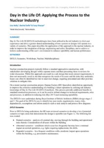 thumbnail of Day in the Life Of Applying the Process to the Nuclear Industry