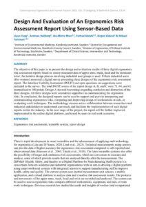 thumbnail of Design And Evaluation of An Ergonomics Risk Assessment Report Using Sensor-Based Data