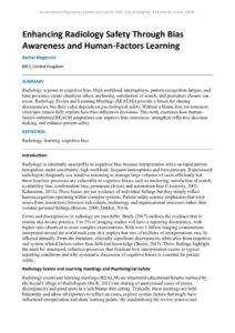 thumbnail of Enhancing Radiology Safety Through Bias Awareness and Hum