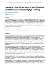 thumbnail of Evaluating Hazard Awareness in Virtual Reality Collaborat