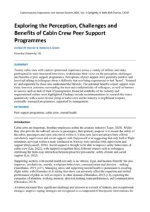 thumbnail of Exploring the Perception Challenges and Benefits of Cabin Crew Peer Support Programmes