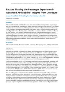 thumbnail of Factors Shaping the Passenger Experience in Advanced Air