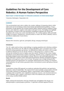thumbnail of Guidelines for the Development of Care Robotics A Human F