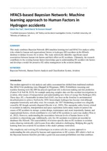 thumbnail of HFACS-based Bayesian Network Machine learning approach to Human Factors in Hydrogen accidents