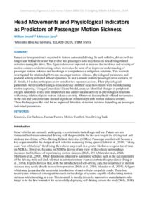 thumbnail of Head Movements and Physiological Indicators as Predictors of Passenger Motion Sickness