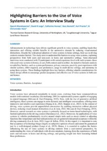 thumbnail of Highlighting Barriers to the Use of Voice Systems in Cars An Interview Study