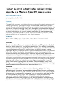 thumbnail of Human-Centred Initiatives for Inclusive Cyber Security in