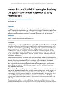 thumbnail of Human Factors Spatial Screening for Evolving Designs A Pr