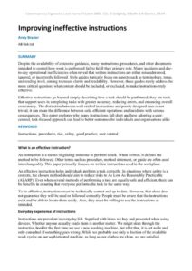 thumbnail of Improving ineffective instructions