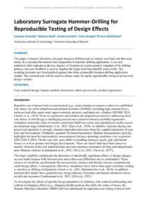 thumbnail of Laboratory Surrogate Hammer-Drilling for Reproducible Tes