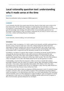 thumbnail of Local rationality question tool understanding why it made sense at the time