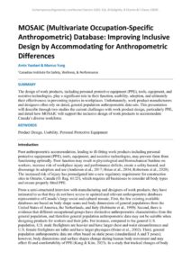 thumbnail of MOSAIC Database Improving Inclusive Design through Anthro
