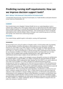 thumbnail of Predicting nursing staff requirements How can we improve