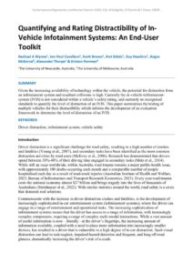 thumbnail of Quantifying and Rating Distractibility of In-Vehicle Info