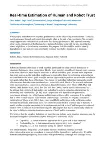 thumbnail of Real-time Estimation of Human and Robot Trust