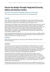 thumbnail of Secure-by-design through Integrated Security, Safety and
