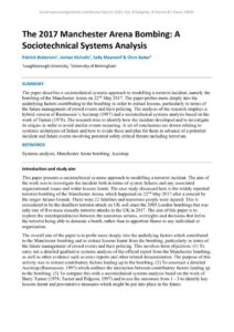 thumbnail of The 2017 Manchester Arena Bombing A Sociotechnical System