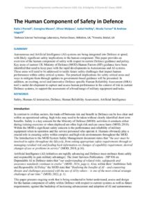 thumbnail of The Human Component of Safety in Defence