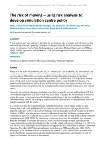 thumbnail of The risk of moving – using risk analysis to develop simul