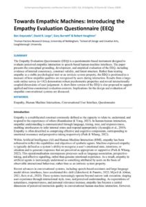 thumbnail of Towards Empathic Machines Introducing the Empathy Evaluat