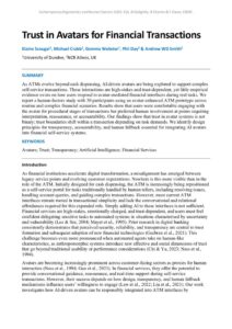 thumbnail of Trust in Avatars for financial transactions