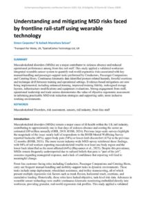 thumbnail of Understanding and mitigating MSD risks faced by frontline