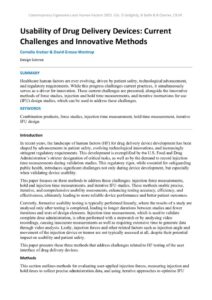 thumbnail of Usability of Drug Delivery Devices Current Challenges and Innovative Methods