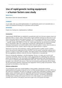 thumbnail of Use of rapid genetic testing equipment