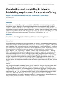thumbnail of Visualisations and storytelling in defence Establishing requirements for a service offering