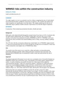thumbnail of WRMSD risks within the construction industry